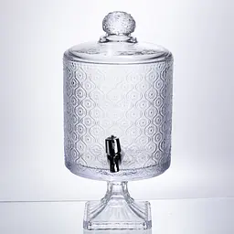Диспенсер для напоїв Yiwu Лимонадниця Lace HP-19-287 4.5л з краном скляна прозора - мініатюра 3