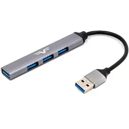 USB-хаб Frime 4-х портовий 1xUSB 3.0 3xUSB 2.0 Silver (FH-20050)