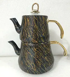 Двоярусний чайник O.M.S. Collection 8204-M Gold (0,8/1,8 л.) - мініатюра 5