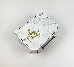 Скринька "Merry Christmas" біла середня - мініатюра 2