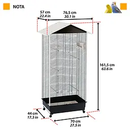 Клітка для канарок та папуг Ferplast Nota вольєр 76,5x57x161,5 см 56115423 - мініатюра 2