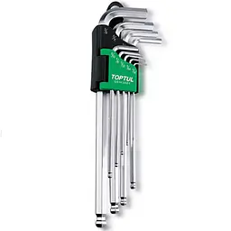 Набір дюймових Г-под.шестигранників з кулею TOPTUL 1/16"-3/8" 9од. GBAL0901