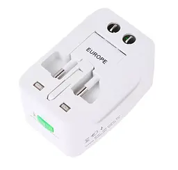 Універсальний мережний адаптер перехідник із штекерами EU UK US AU Universal Adaptor all-in-one UKC - мініатюра 5