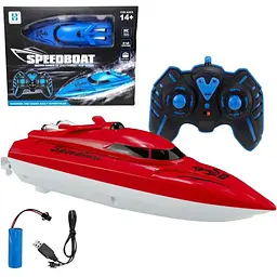 Швидкісний радіокерований катер Speedboat 2.4 GHz із двома моторами, акумулятором та USB-кабелем 25 см