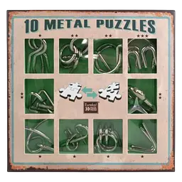 Набір головоломок Metall Puzzles green Eureka 3D Puzzle 473357, 10 головоломок