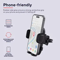 Автомобільний тримач смартфона Trust Runo airvent 4-7", чорний teh0018468 - мініатюра 4