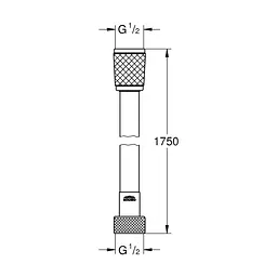 Шланг для душу Grohe QuickFix VitalioFlex Comfort TwistStop 1750 мм 28745002, Хром - мініатюра 2