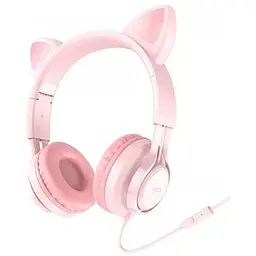 Навушники Hoco Cat ear headphones with mic W36 dream blue 6931474770417 - мініатюра 2