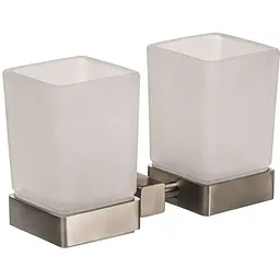 Склянка подвійна Globus Lux SQ 9428 хром матовий