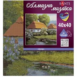Алмазна мозаїка Santi Хутір 40х40 см на підрамнику (954716) - мініатюра 2