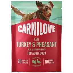 Вологий корм для собак Carnilove Turkey & Pheasant with Raspberry Leaves паштет індичка і фазан з листям малини 300 г
