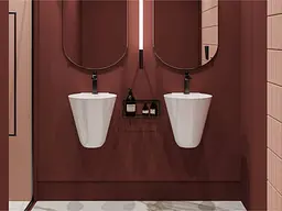 Умивальник Miraggio SMART (0000240) Miramarble, Глянцевий, Підвісний, Білий - мініатюра 6