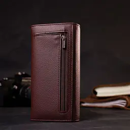 Практичний та жіночний гаманець із натуральної шкіри ST Leather 19428 бордовий - мініатюра 10