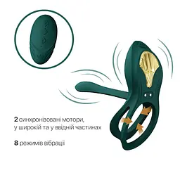 Смарт-ерекційне кільце Zalo BAYEK Turquoise Green - мініатюра 4