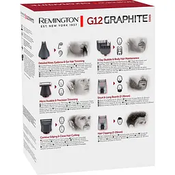 Тример універсальний Remington PG2120 G12 Graphite 12-in-1 Multigrooming Kit (43324530100) - мініатюра 7