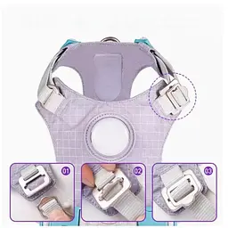 Шлея для собак Truelove TLH6771 з LED-підсвічуванням і тримачем для GPS-трекера Фіолетовий, M - мініатюра 3