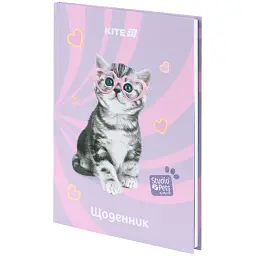 Щоденник шкільний Kite Studio Pets 170х238 мм рожевий (SP25-262-1) - мініатюра 3