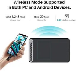Графічний планшет Huion Inspiroy Dial Q620M + рукавичка - мініатюра 5