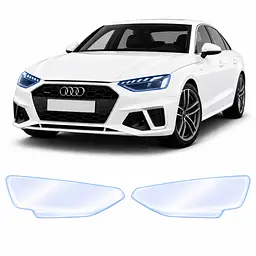 Антигравійна захисна бронеплівка за лекалами для Audi A4 B9 facelift 2020-2025 - оптика (фари та ПТФ)