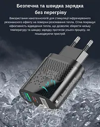 Зарядний пристрій XON PowerCharge 65W (PD33) USB Type-C (PCWB065033A1С1B 6051) Чорний - мініатюра 8