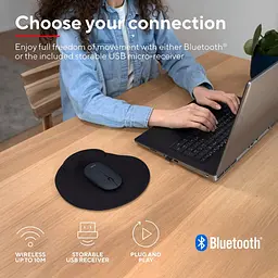 Мишка Trust Puck Wireless/Bluetooth Silent Black (24059) - мініатюра 12