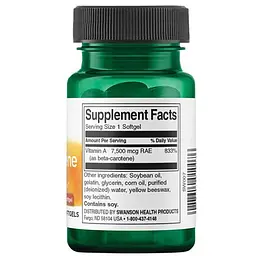 Вітамін А Бета Каротини Beta-Carotene 25,000 IU (7,500 мкг RAE) - 100 капсул - мініатюра 2