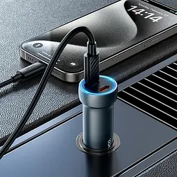 Адаптер автомобільний Hoco Prosperous (2C) Car charger Z54B |2Type-C, PD/QC, 60W/3A| - мініатюра 3