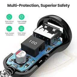 Автомобільний зарядний пристрій - адаптер живлення UGREEN ED018 2 виходи U+U 24 W (50875) чорний - мініатюра 5