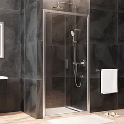 Душові двері AM.PM Gem 100x195 см скло прозоре хром матовий W90UG-100-1S-195MT, прозорий, хром матовий - мініатюра 4