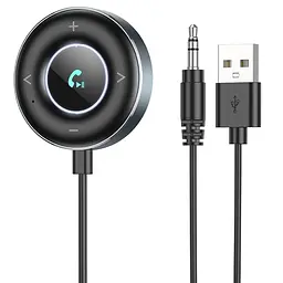 Bluetooth аудіо ресивер Borofone BC58 Gamble (USB+Jack 3,5mm) Metal gray