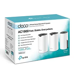 Система WiFi-Mesh Deco S7 AC1900, 3xGE LAN/WAN, 3мод TP-Link teh0017069 - мініатюра 9