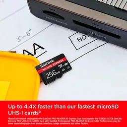 Карта пам'яті SanDisk 256GB microSDXC class 10 UHS-I U3 A1 Express (SDSQXFN-256G-GN4NN) - мініатюра 4