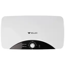 Водонагрівач Willer Edge+ 2,5 кВт, мокрий ТЕН, 20 л, прямокутний, горизонтальний, білий (EH20R)