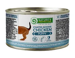 Вологий корм мус для цуценят Nature's Protection Puppy Starter Mousse Chicken, 200 г