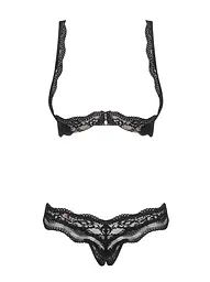 Комплект білизни Obsessive Luvae otwarty, L/XL (чорний) - мініатюра 7