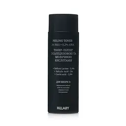 Тонер-пилинг с салициловой и молочной кислотами Peeling Toner 2% ВHA + 8,2% AНА Hillary 100 мл