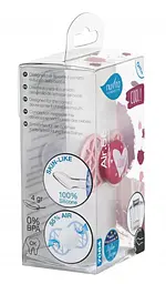 Силіконова ортодонтична пустушка Nuvita Air55 Cool Love, 0+ міс., рожевий (NV7064PR) - мініатюра 4