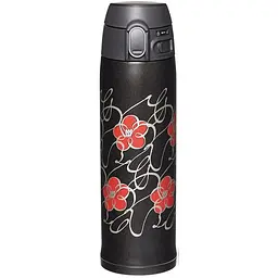 Термокружка Zojirushi SM-TAE48SA 0.48 л Чорний/Квіти (1013-1678.05.50)