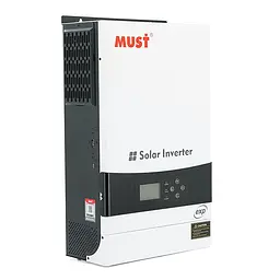 Гібридний інвертор MUST PH19-6048EXP, 6000W, 48V, струм заряду 1-60А, 160-275V, MPPT (80А, 450 Vdc), 490х300х150