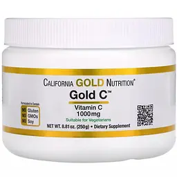 Вітамін C California Gold Nutrition Vitamin C Gold C Powder 1000 мг 250 г
