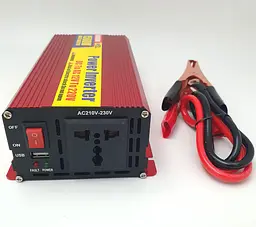 Автоінвертор 12 V-220 V перетворювач напруги з USB-портом 1500 W модифікована синусоїда Eryuan 12 V-220 V 1500 Вт - мініатюра 2