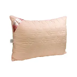 Рожева подушка Руно Rose Pink з волокном Роза 50х70 см