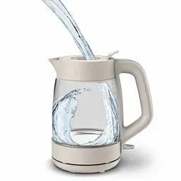 Tefal Електрочайник Tefal Morning Glass Kettle, 1.7л, скло, з підсвіткою, бежевий - мініатюра 5