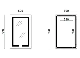 Дзеркало Lidz Kubis з LED-підсвічуванням Touch LD78LF9365080 - мініатюра 7