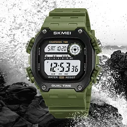 Чоловічий наручний годинник 2126AG Army Green Skmei acs0030252 - мініатюра 6