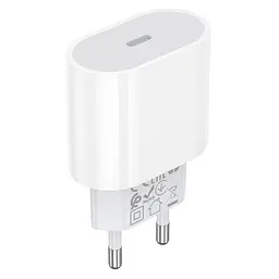 Адаптер мережевий BOROFONE Original single port PD charger BA100A |1Type-C, 20W, PD/QC|