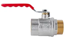 Кран кульовий Thermo Alliance Standart 1 1/2" ВЗ прямий, нікель, PN40, важіль SD605NW40PN40 - мініатюра 2
