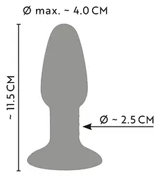 Анальна пробка Anos Tricolour Butt Plug, 11.5х4 см, триколірна - мініатюра 8