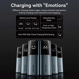 Батарея універсальна Vention 20000 mAh 165W Gray TFT Display Type (FKFH0) - мініатюра 6