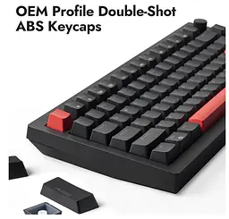 Клавіатура ігрова механічна Lemokey X4A1 Black switch Keychron Red Hot-Swap Red Led - мініатюра 3